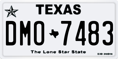 TX license plate DMO7483