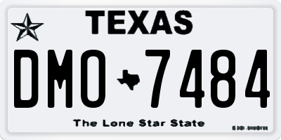 TX license plate DMO7484