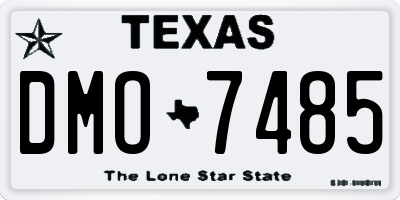TX license plate DMO7485
