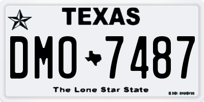 TX license plate DMO7487