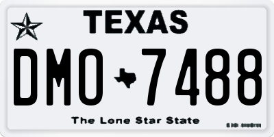TX license plate DMO7488