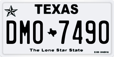 TX license plate DMO7490