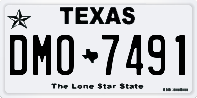 TX license plate DMO7491