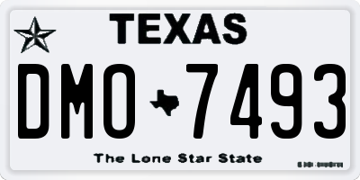 TX license plate DMO7493