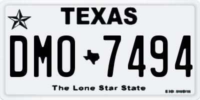 TX license plate DMO7494