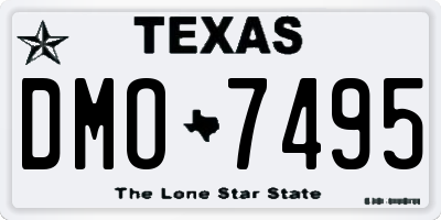 TX license plate DMO7495