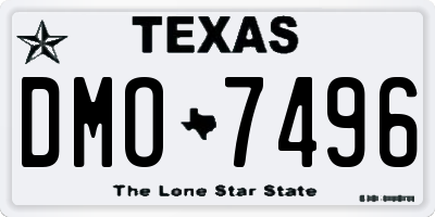 TX license plate DMO7496