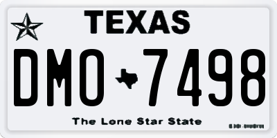 TX license plate DMO7498