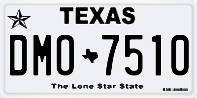 TX license plate DMO7510