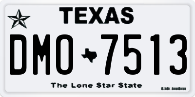 TX license plate DMO7513