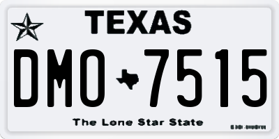 TX license plate DMO7515