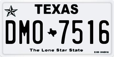 TX license plate DMO7516