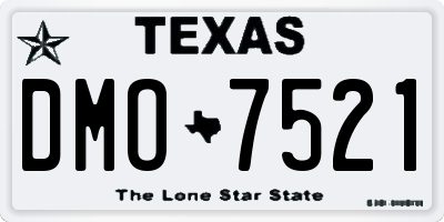 TX license plate DMO7521