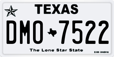 TX license plate DMO7522
