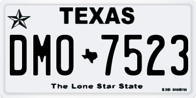 TX license plate DMO7523