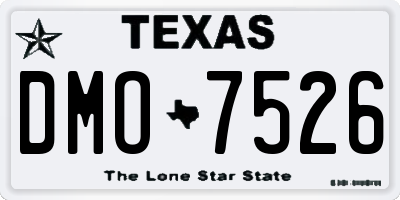TX license plate DMO7526