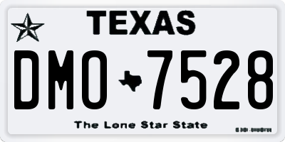 TX license plate DMO7528