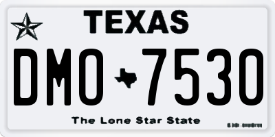 TX license plate DMO7530