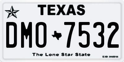 TX license plate DMO7532