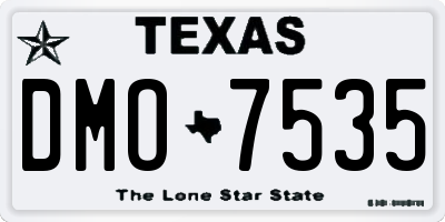 TX license plate DMO7535