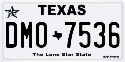 TX license plate DMO7536