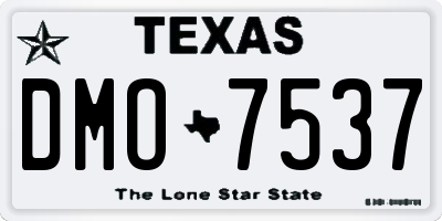 TX license plate DMO7537