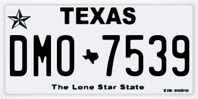TX license plate DMO7539