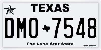 TX license plate DMO7548