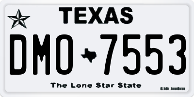 TX license plate DMO7553