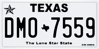 TX license plate DMO7559