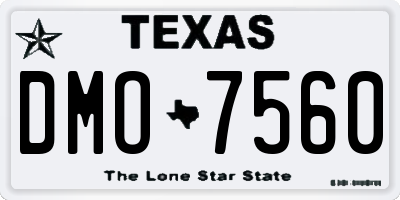 TX license plate DMO7560