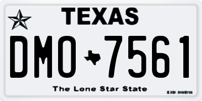 TX license plate DMO7561