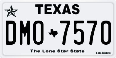 TX license plate DMO7570