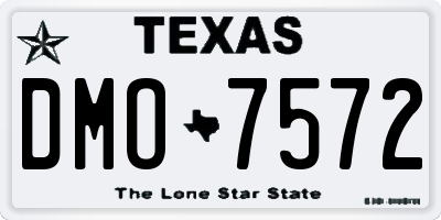TX license plate DMO7572