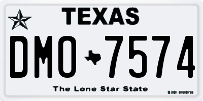 TX license plate DMO7574
