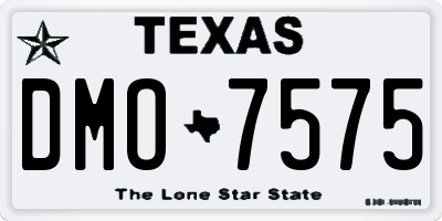 TX license plate DMO7575