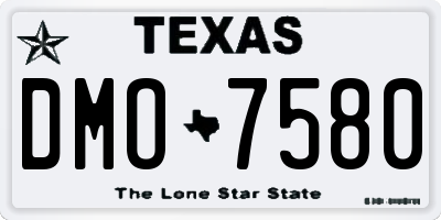 TX license plate DMO7580