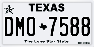 TX license plate DMO7588