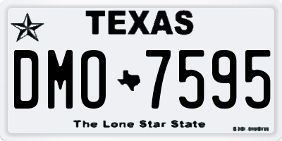 TX license plate DMO7595