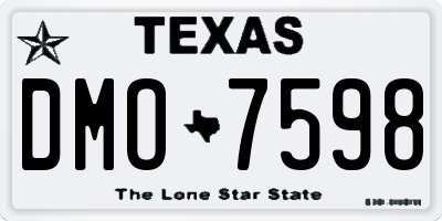 TX license plate DMO7598