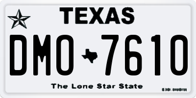 TX license plate DMO7610