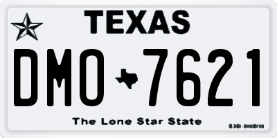 TX license plate DMO7621