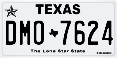 TX license plate DMO7624