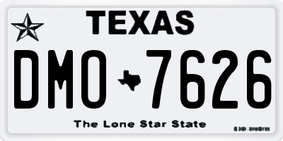 TX license plate DMO7626
