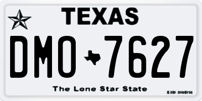TX license plate DMO7627