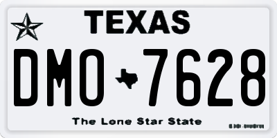 TX license plate DMO7628