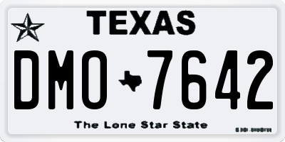 TX license plate DMO7642
