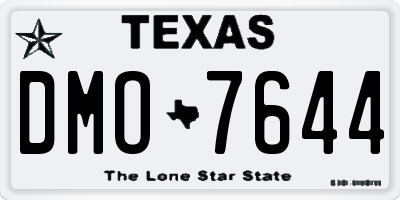TX license plate DMO7644