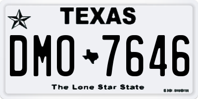 TX license plate DMO7646