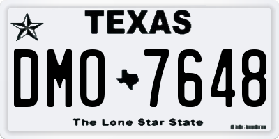 TX license plate DMO7648